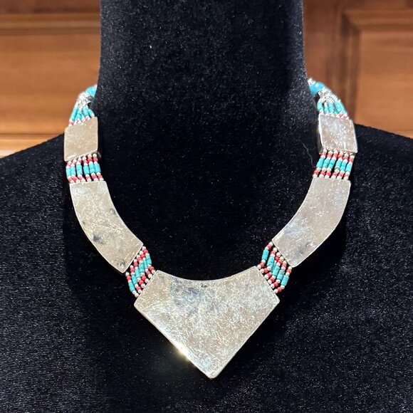 Handmade Tibetan Beaded Necklaces.  Various sizes, stones, and designs available - Picture 4 of 14